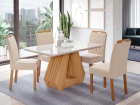 Sala de Jantar Agata 1,30 Com 4 Cadeiras Paola Cimol Móveis