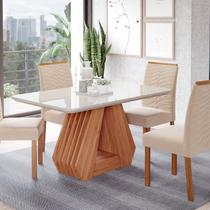 Sala de Jantar Agata 130cm com 4 Cadeiras Clarice