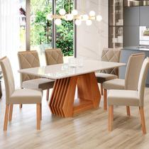 Conjunto Mesa Selena 180 Cm Com 6 Cadeiras Paola em Promoção no ...