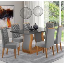 Sala de Jantar Amarilla C/6 Cad Iza Mel/Cinza/Vd Grafite Sala de Jantar Amarilla C/6 Cad Iza Mel/Cinza/Vd Grafite