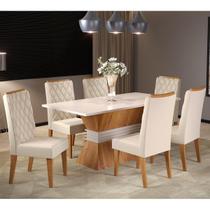 Sala de Jantar Born C/6 Cad Iza Mel/Blonde/Bege