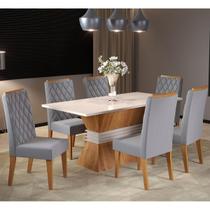 Sala de Jantar Born C/6 Cad Iza Mel/Blonde/Cinza Sala de Jantar Born C/6 Cad Iza Mel/Blonde/Cinza