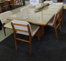 Sala de Jantar com 8 Cadeiras 2,20 Estellar Requinte Salas Sala de Jantar com 8 Cadeiras 2,20 Estellar Requinte Salas