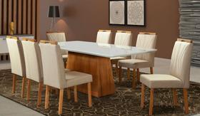 Sala de Jantar com 8 Cadeiras maciça 220m Amsterdã Art Salas