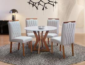 Sala de Jantar Completa com 4 Cadeiras 1,0 x 1,0 metro - Ibiza - Art Salas