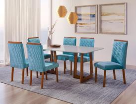 Sala de Jantar Completa com 6 Cadeiras 1,80x0,90m - Sparta - Art Salas