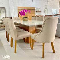 Sala de Jantar Completa com 8 Cadeiras 2,0x1,0 metros - Amsterdã Lisboa - Art Salas - Moveis bom de preço