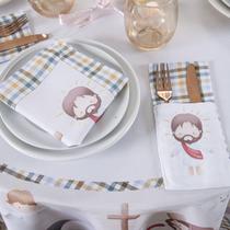 Sala de Jantar, Cozinha e Decoração Páscoa 16 Porta Talheres mais 16 Guardanaposwq - Nalu Casa e Decoração