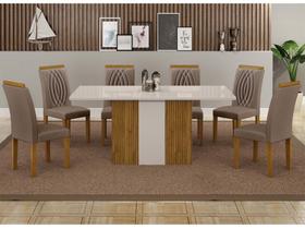 Sala De Jantar Doha 6 cadeiras Leifer Freijo Off Cadeira Joli Camurca