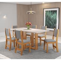 Sala de Jantar Enemy C/6 Cad Sol Mel/Blonde/Cinza Sala de Jantar Enemy C/6 Cad Sol Mel/Blonde/Cinza