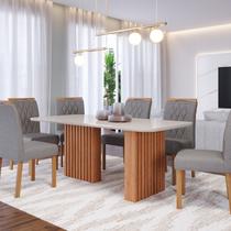 Sala de Jantar Ester 180cm com 6 Cadeiras Juliana Wood Sala de Jantar Ester 180cm com 6 Cadeiras Juliana Wood