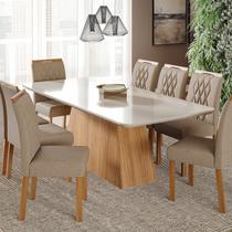Sala de Jantar Helena 210 Cm com 8 Cadeiras Juliana Sala de Jantar Helena 210 Cm com 8 Cadeiras Juliana
