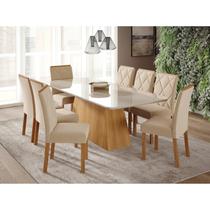 Sala de Jantar Helena 210cm com 8 Cadeiras Fernanda
