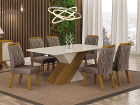 Sala De Jantar Ilheus 6 cadeiras Leifer Freijo Off Cadeira Joli Camurca