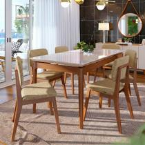 Sala de Jantar Imcal Mesa Wind 1.6 com 6 Cadeiras Classic