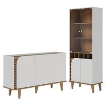 Sala de Jantar Jurerê com Cristaleira e Buffet Aparador - Colibri Sala de Jantar Jurerê com Cristaleira e Buffet Aparador - Colibri