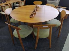 Sala de Jantar Laminada Redonda 6 Cadeiras 1,35m - Piemonte - Requinte Salas Sala de Jantar Laminada Redonda 6 Cadeiras 1,35m - Piemonte - Requinte Salas