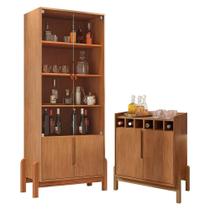 Sala de Jantar Lizz com Cristaleira e Aparador Barzinho - Casa D Sala de Jantar Lizz com Cristaleira e Aparador Barzinho - Casa D