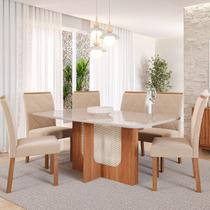 Sala de Jantar Louise 1,60cm com 6 Cadeiras Fernanda