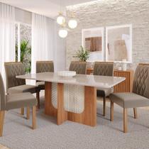 Sala de Jantar Louise 1,80cm com 6 Cadeiras Juliana