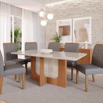 Sala de Jantar Louise 1,80cm com 6 Cadeiras Juliana Sala de Jantar Louise 1,80cm com 6 Cadeiras Juliana