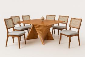 Sala de Jantar Maciça 6 Cad 1,30x1,30m - Vértice - Solare Sala de Jantar Maciça 6 Cad 1,30x1,30m - Vértice - Solare