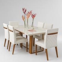 Sala de Jantar Maciça 6 Cad 1,80x1,0m Prestige Solare Sala de Jantar Maciça 6 Cad 1,80x1,0m Prestige Solare