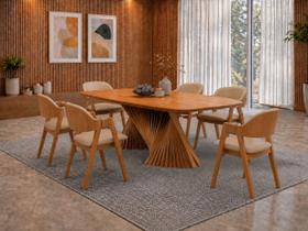 Sala de Jantar Maciça 6 cadeiras 1,80x90 Dunnas Sala nobre Sala de Jantar Maciça 6 cadeiras 1,80x90 Dunnas Sala nobre