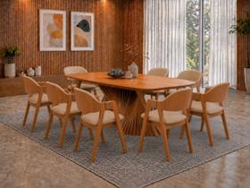 Sala de Jantar Maciça 8 cadeiras 2,20m Dunnas Sala nobre Sala de Jantar Maciça 8 cadeiras 2,20m Dunnas Sala nobre