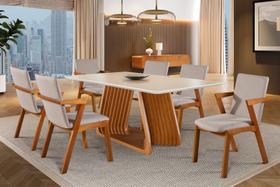 Sala de Jantar Madeira 6 Cad 1,60x,90m Obisidiana Harmonia