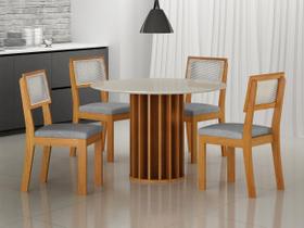 Sala de jantar MDF redonda 4 lugares Florença - Arbo Design Sala de jantar MDF redonda 4 lugares Florença - Arbo Design