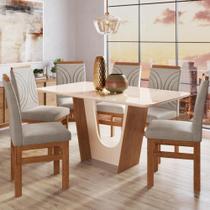 Sala de Jantar Mesa 160cm e 6 Cadeiras Joli 136/12 Zamarchi
