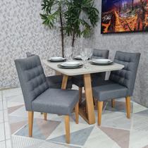 Sala de Jantar Mesa Bennet 1,15m Com 4 Cadeiras Jully