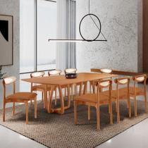 Sala De Jantar Mesa Flora 240cm Tampo Laminado 8 Cad Noronha Star Caramelo/imbuia Nat/cinam Imbuia Sala De Jantar Mesa Flora 240cm Tampo Laminado 8 Cad Noronha Star Caramelo/imbuia Nat/cinam Imbuia