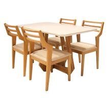 Sala De Jantar Mesa Paris 130x80 Com Vidro Off White 4 Cadeiras Roma Encosto Ripado Madeira Maciça Cinamomo Sala De Jantar Mesa Paris 130x80 Com Vidro Off White 4 Cadeiras Roma Encosto Ripado Madeira Maciça Cinamomo
