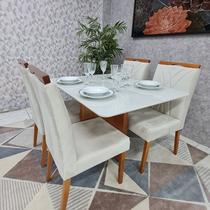Sala de Jantar Mesa Paris e 4 Cadeiras Nanda
