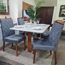 Sala de Jantar Mesa Sparta com 4 Cadeiras Elegance