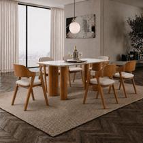 Sala de Jantar Moderna 6 Cadeiras Bella- Imperial Móveis