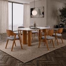 Sala de Jantar Moderna 6 Cadeiras Bella- Imperial Móveis