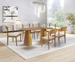 Sala de Jantar Moderna com 6 Cadeiras 1,80x0,90m - Brindisi - Art Salas