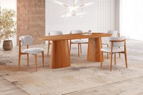Sala de Jantar Orgânica com 6 Cadeiras Montreal Star Móveis Sala de Jantar Orgânica com 6 Cadeiras Montreal Star Móveis
