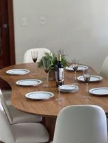 Sala de Jantar Orgânico 8 Cadeiras 2,20 Haley Requinte Salas