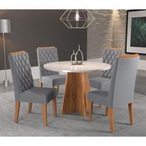 Sala de Jantar Piece C/4 Cad Iza Mel/Blonde/Cinza