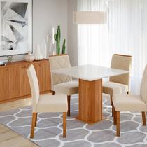 Sala de Jantar Sophia 95 X 95cm com 4 Cadeiras Fernanda Sala de Jantar Sophia 95 X 95cm com 4 Cadeiras Fernanda