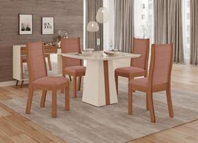 Sala de Jantar Sorrento com 4 Cadeiras Acolchoadas Vicenza 100 MDF