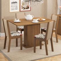 Sala de Jantar Talita Mesa Tampo Madeira 4 Cadeiras Madesa Sala de Jantar Talita Mesa Tampo Madeira 4 Cadeiras Madesa