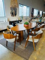Sala de Jantar Tampo Orgânico com 8 Cadeiras 2,20x1,10m - Florença - Art Salas