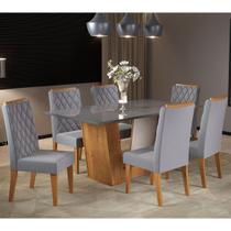 Sala de Jantar Vitton C/6 Cad Iza Mel/Cinza/Vd Grafite Sala de Jantar Vitton C/6 Cad Iza Mel/Cinza/Vd Grafite