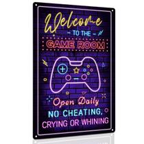 Sala de jogos Neon Effect Iron Sign Decoração de parede 20x30cm Sala de jogos Neon Effect Iron Sign Decoração de parede 20x30cm
