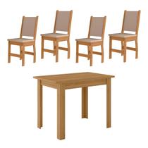 Sala Jantar Bellagio 4 Lugares Freijo - Poliman Móveis Sala Jantar Bellagio 4 Lugares Freijo - Poliman Móveis